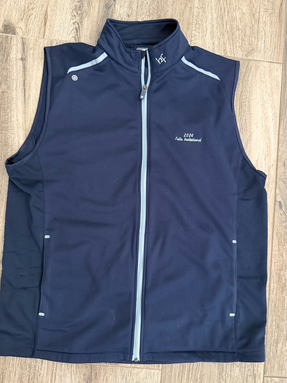 Men’s Footjoy Navy Sleeveless Full Zip Vest 2024 Falls Invitational Thermo